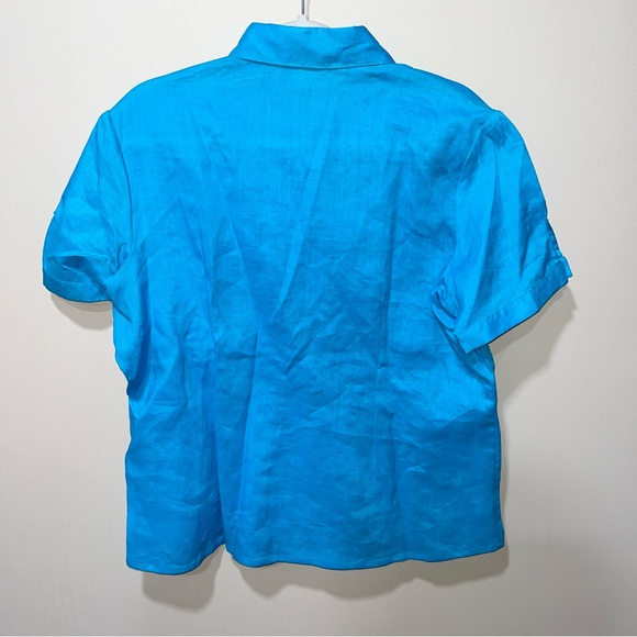 New Appraisal blue button down top - Picture 3 of 7